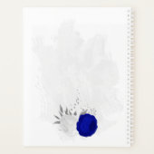 bleu royal et fleurs blanches argent (Dos)