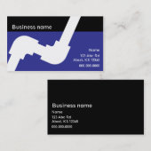 Bleu royal et noir de carte de visite de (Devant / Derrière)