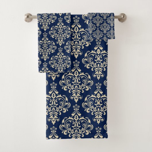 Bleu Royal magnifique Elegant Damask Pattern (En situation)