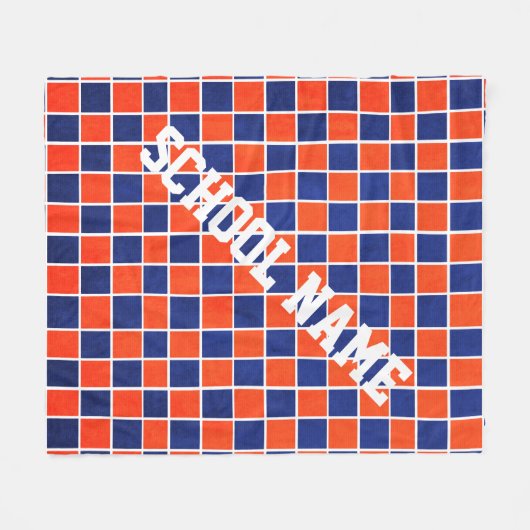 Bleu royal personnalisé et couverture Checkered (Devant (Horizontal))