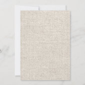 Bleu Rustic Burlap Mason Jar Invitations de mariag (Dos)