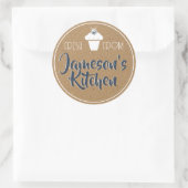 Bleu Rustique Kraft Papier Rhinestone Étiquette Cu (Sac)