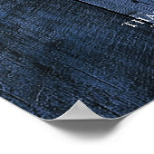 Bleu Rustique Mariage de grange Affiche de bienven (Coin)