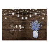 Bleu Rustique Oubliez-moi les notes Mason Jar Merc (Devant Horizontal)