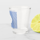 Bleu Sable Ripples Verre de tir personnalisé (Droite)