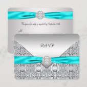 Bleu sarcelle argent RSVP (Devant / Derrière)