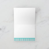 Bleu sarcelle blanc Merci (Intérieur)