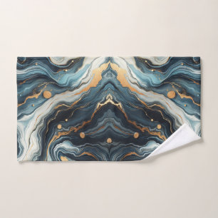 Bleu Sarcelle Or Agate Moderne Glamour Élégant Mar