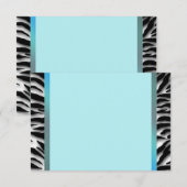 Bleu sarcelle Zèbre RSVP (Devant / Derrière)