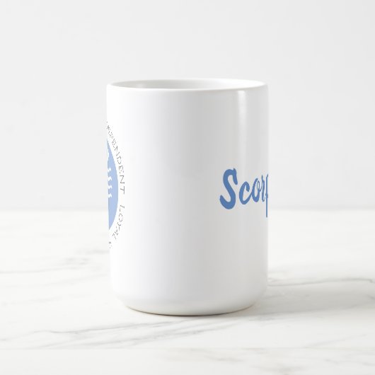 Bleu Scorpio Traits Zodiac Star Signal Café Mug (Centre)