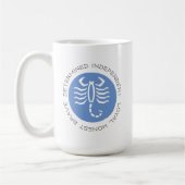 Bleu Scorpio Traits Zodiac Star Signal Café Mug (Gauche)