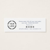 Bleu script & logo entreprise merci insérer (Dos)