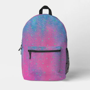 Bleu se marie sur les étoiles rose et verte, sacs