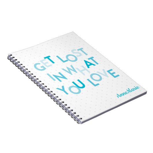 Bleu se perdre dans ce que vous aimez Carnet (Côté Droit)