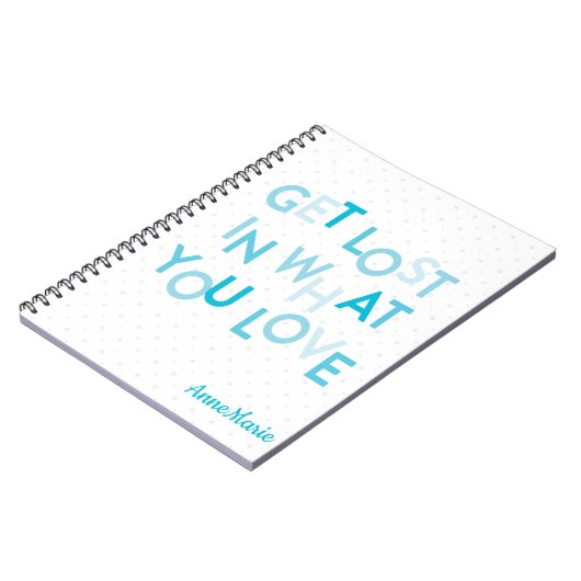 Bleu se perdre dans ce que vous aimez Carnet (Côté gauche)