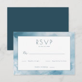 Bleu Sérénité Aquarelle RSVP (Devant / Derrière)