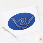 Bleu shaka hawaii autocollant (Enveloppe)