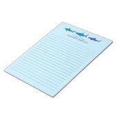 Bleu Sharks mignon Bloc-notes stationnaire pour en (Incliné)