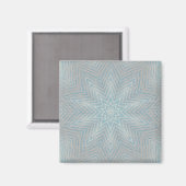 Bleu Silver Blanc Kaleidoscope Motifs Magnets (Recto/Verso)