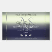 Bleu Silver Shimmery Produit Bijoux Étiquette Mono (Devant)