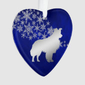 Bleu Silver Snowflake Bordure Collie Chien (devant)