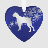 Bleu Silver Snowflake Boxe Chien (devant)