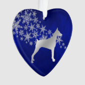 Bleu Silver Snowflake Doberman (devant)