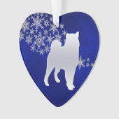 Bleu Silver Snowflake Malamute Chien (devant)