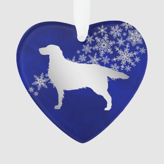 Bleu Silver Snowflake Setter Chien (devant)