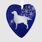 Bleu Silver Snowflake Setter Chien (devant)