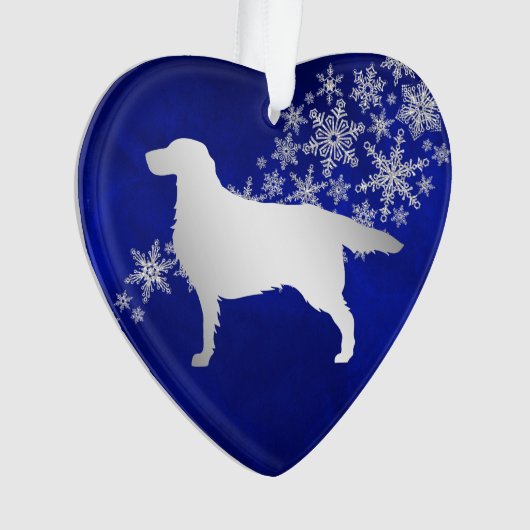 Bleu Silver Snowflake Setter Chien (devant)