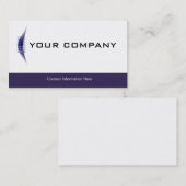 Bleu simple de logo de carte de visite (Devant / Derrière)