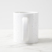 Bleu Simple Noël Géant Café Mug (Dos)