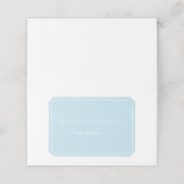Bleu Simplement Élégante Cartes De Place (Extérieur déplié)