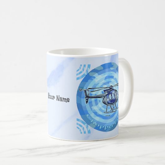 Bleu Sky Helicopter mug (Devant droit)