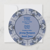 Bleu Snowflake Kaleidoscope Conception Invitation (Dos)