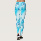 Bleu Snowflakes Leggings (Dos)