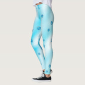 Bleu Snowflakes Leggings (Gauche)
