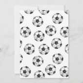 Bleu Soccer Boy Invitation Anniversaire (Dos)