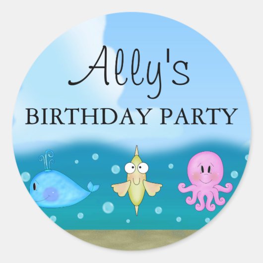 Bleu Sous Sticker Mer (Devant)