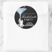 Bleu Sparkle Cocktail Bachelorette Sticker (Sac)