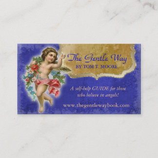 Bleu spirituel chrétien de carte de visite d'ange