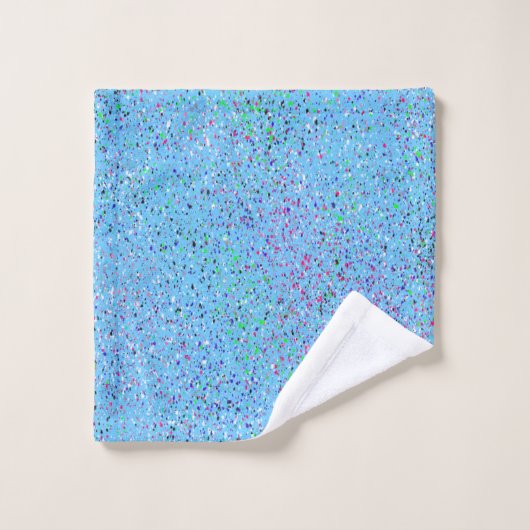 Bleu Splatter Abstrait (Gant de toilette)