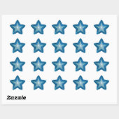Bleu Star autocollant forme étoile (Feuille)