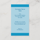 Bleu Star carte de visite bleu bande verticale (Dos)