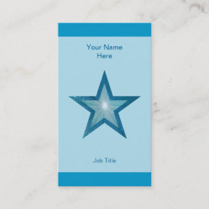 Bleu Star carte de visite bleu bande verticale