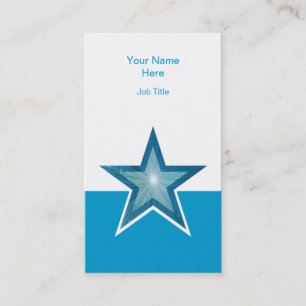Bleu Star carte de visite bleu blanc vertical