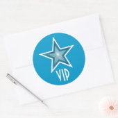 Bleu Star VIP autocollant rond bleu (Enveloppe)