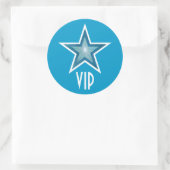 Bleu Star VIP autocollant rond bleu (Sac)