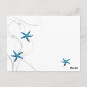 Bleu Starfish et Corail argenté Numéro de table (Dos)